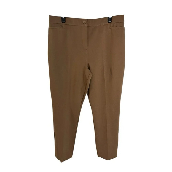 Tailored by Susan Graver Women’s Pants Regular Smart Ponte Brown Size L A655629 - Picture 1 of 16